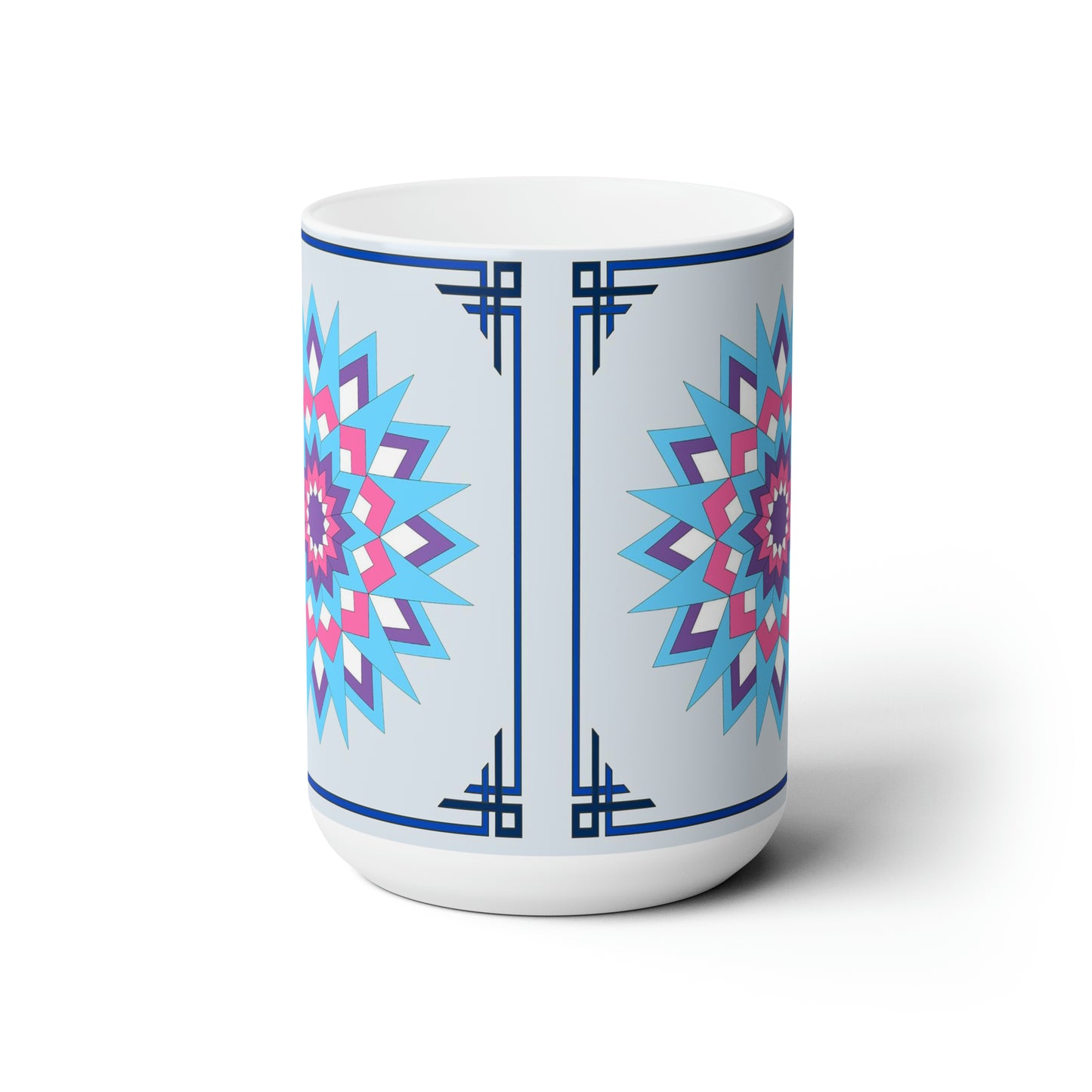 Star Burst Quilt Design 15 oz. Mug