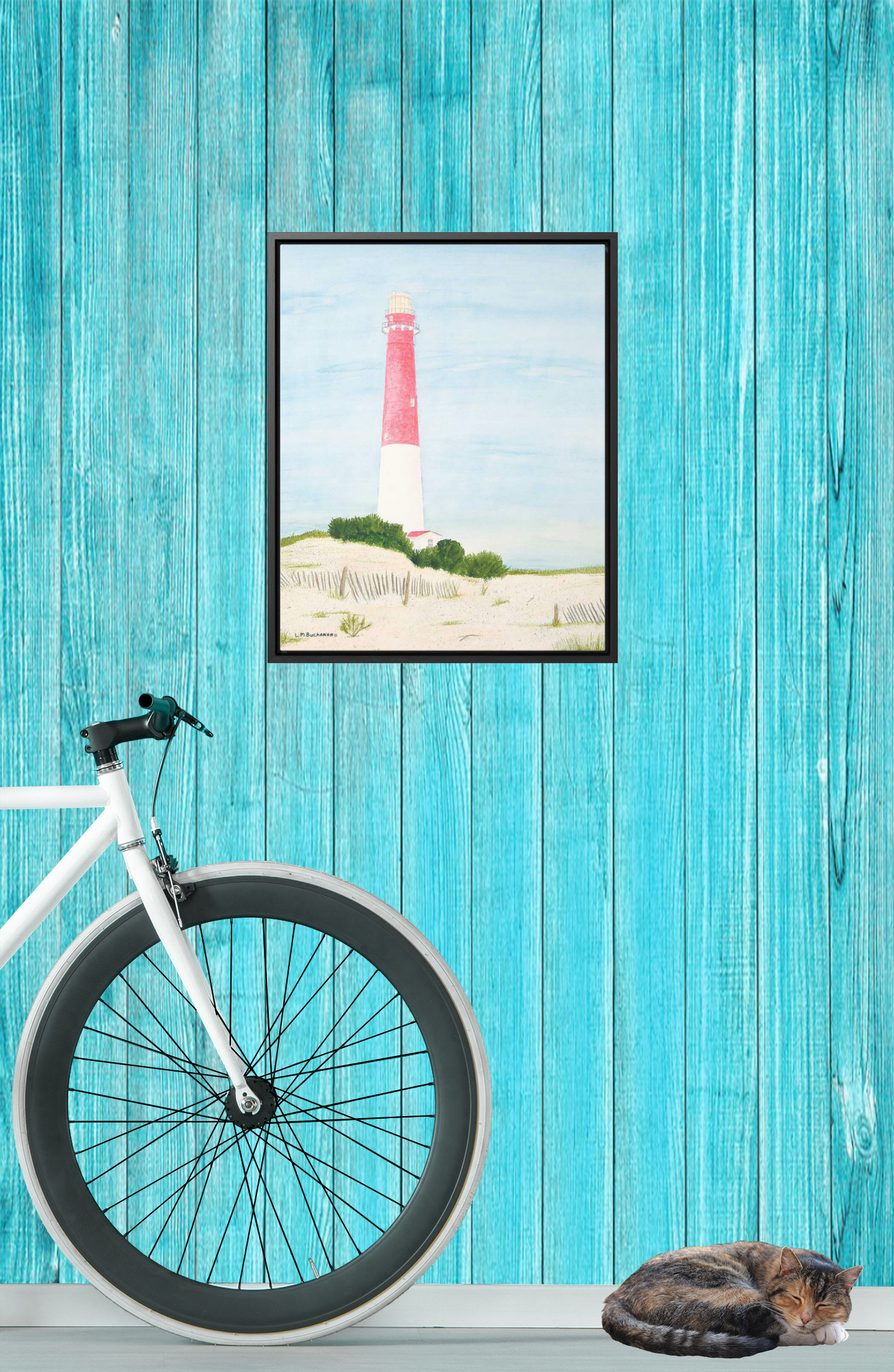 Our Barnegat Lighthouse Gallery Canvas Wrap is a reproduction of a watercolor painting by Lee M. Buchanan. Barnegat Light--known to many as "Old Barney"--has a long history of guarding the Atlantic coastline in New Jersey.