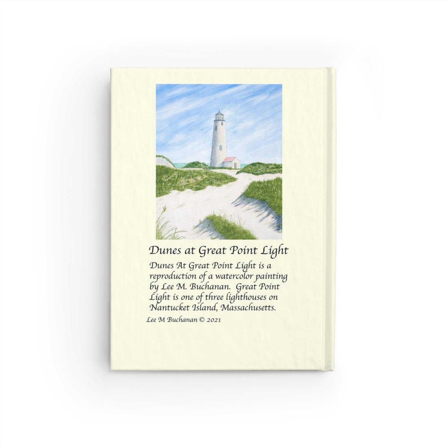 Dunes At Great Point Lighthouse Lined Page Journal