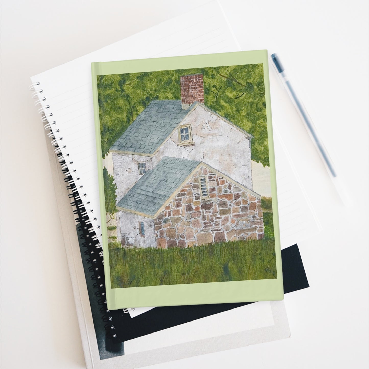 Manor House By The Glen Lined Page Journal