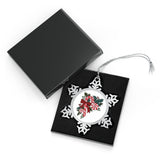 Candy Cane Favorites with Holly Pewter Snowflake Ornament