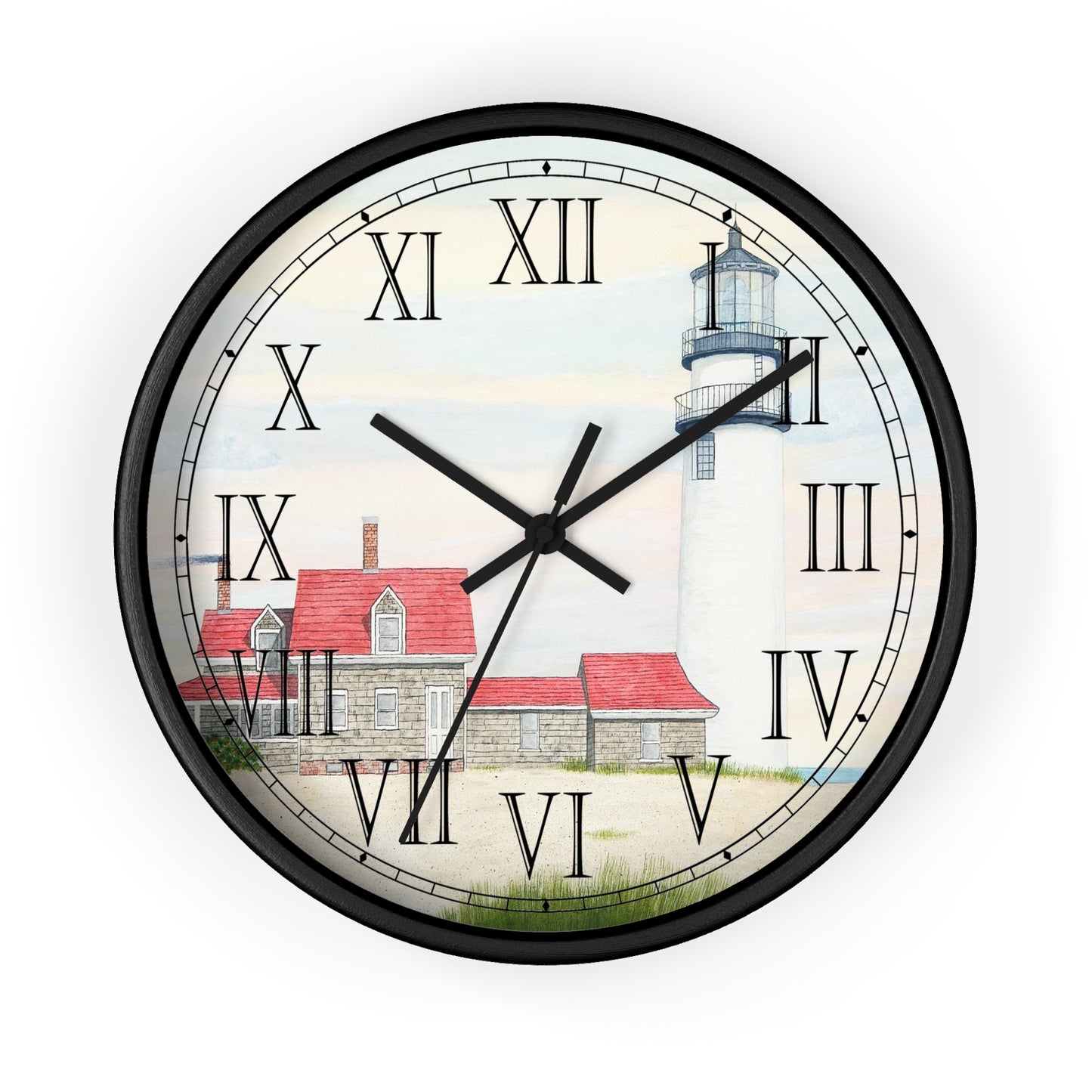 Stiff Breeze At Day's End Roman Numeral Clock