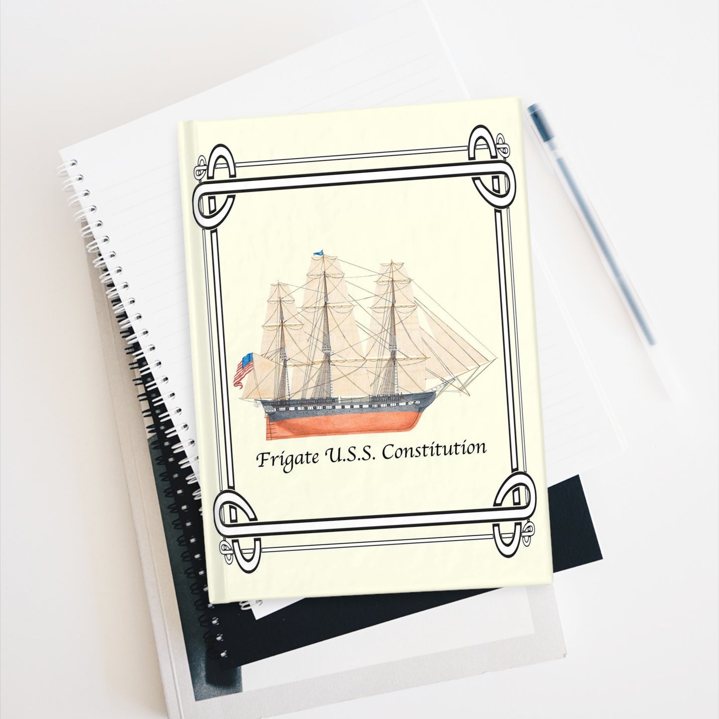 Frigate U.S.S. Constitution Lined Page Journal