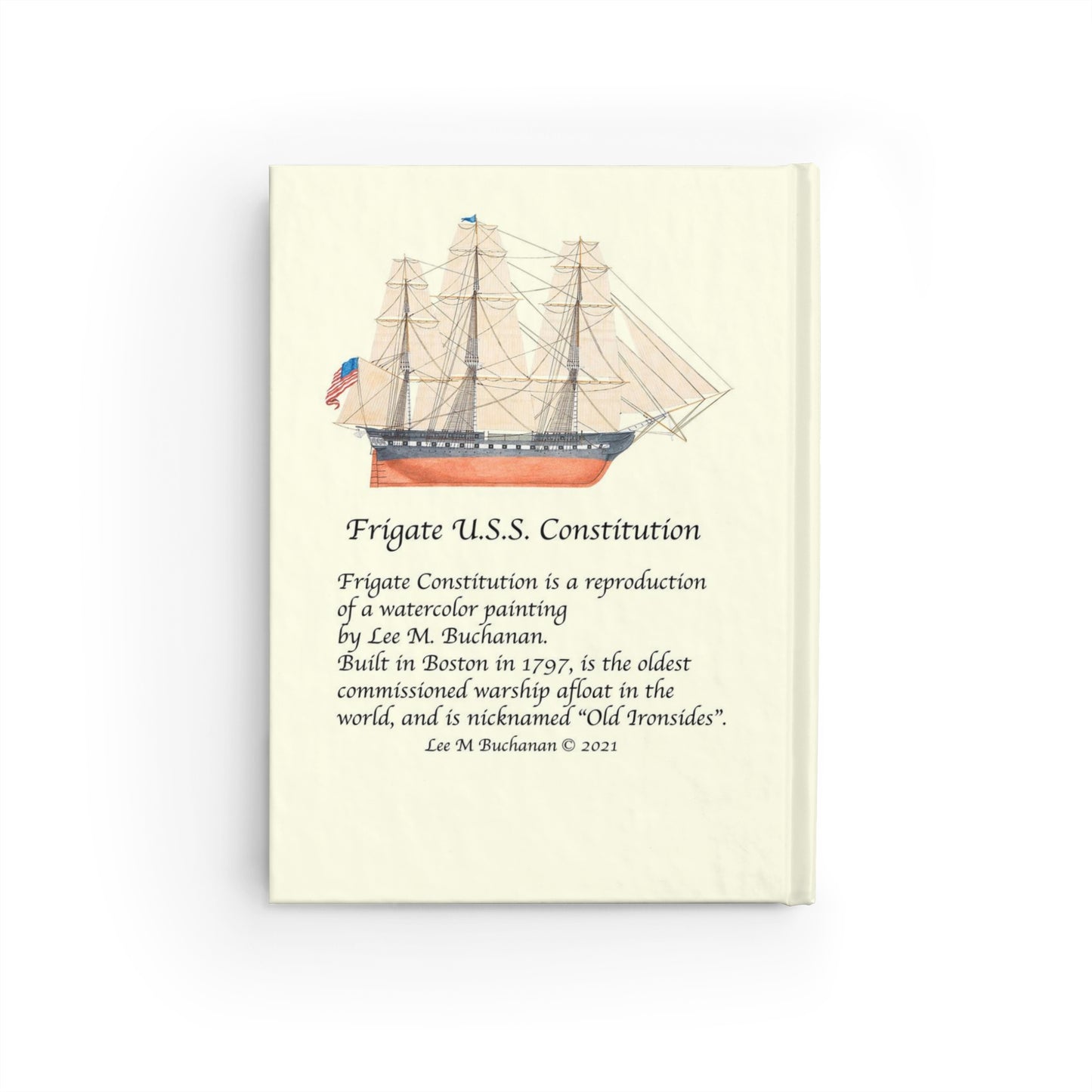 Frigate U.S.S. Constitution Lined Page Journal