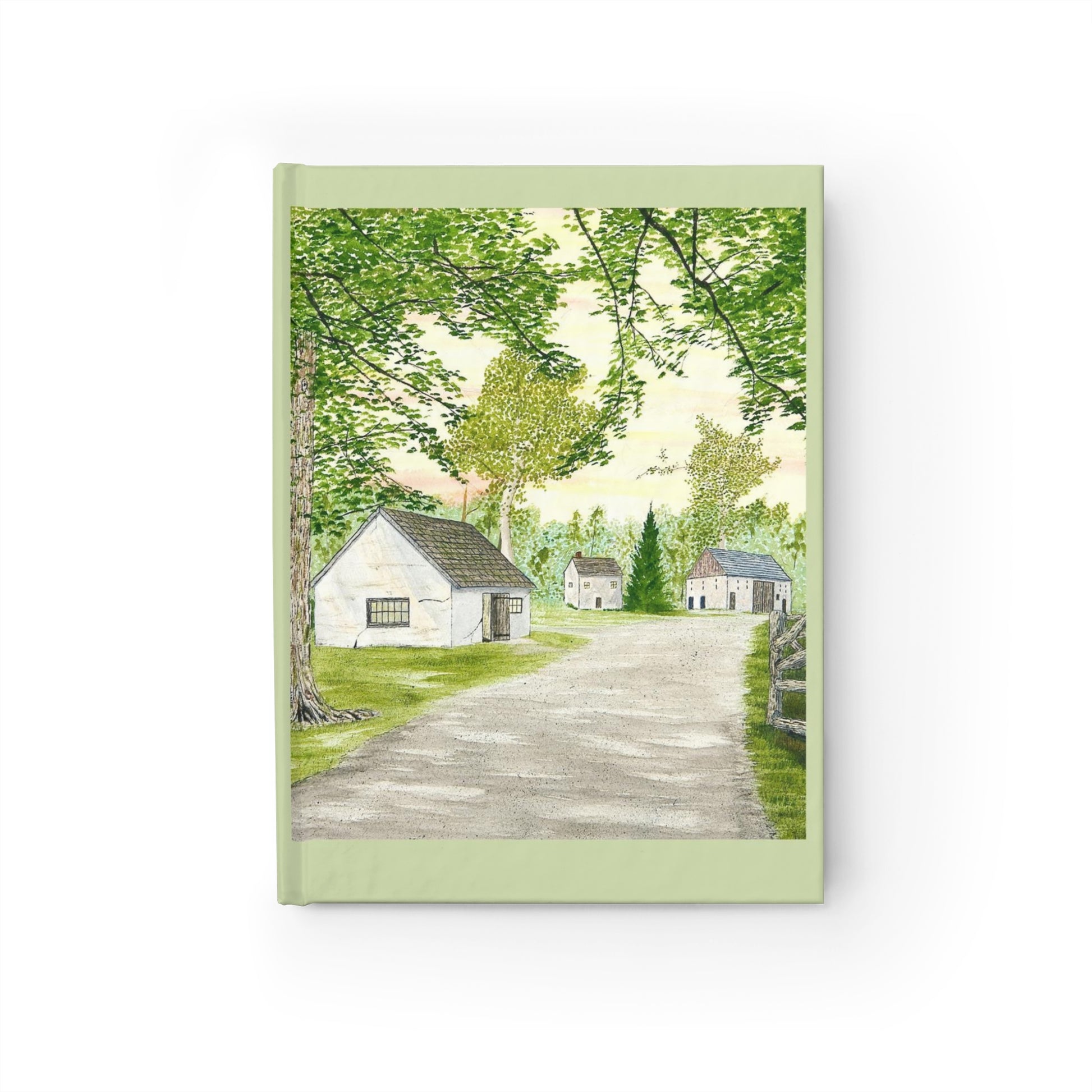 The Country Lane and Fence Lined Pate Journal is perfect as your personal journal or for keeping notes on any topic. The journal features a reproduction of a watercolor painting by artist Lee M. Buchanan.