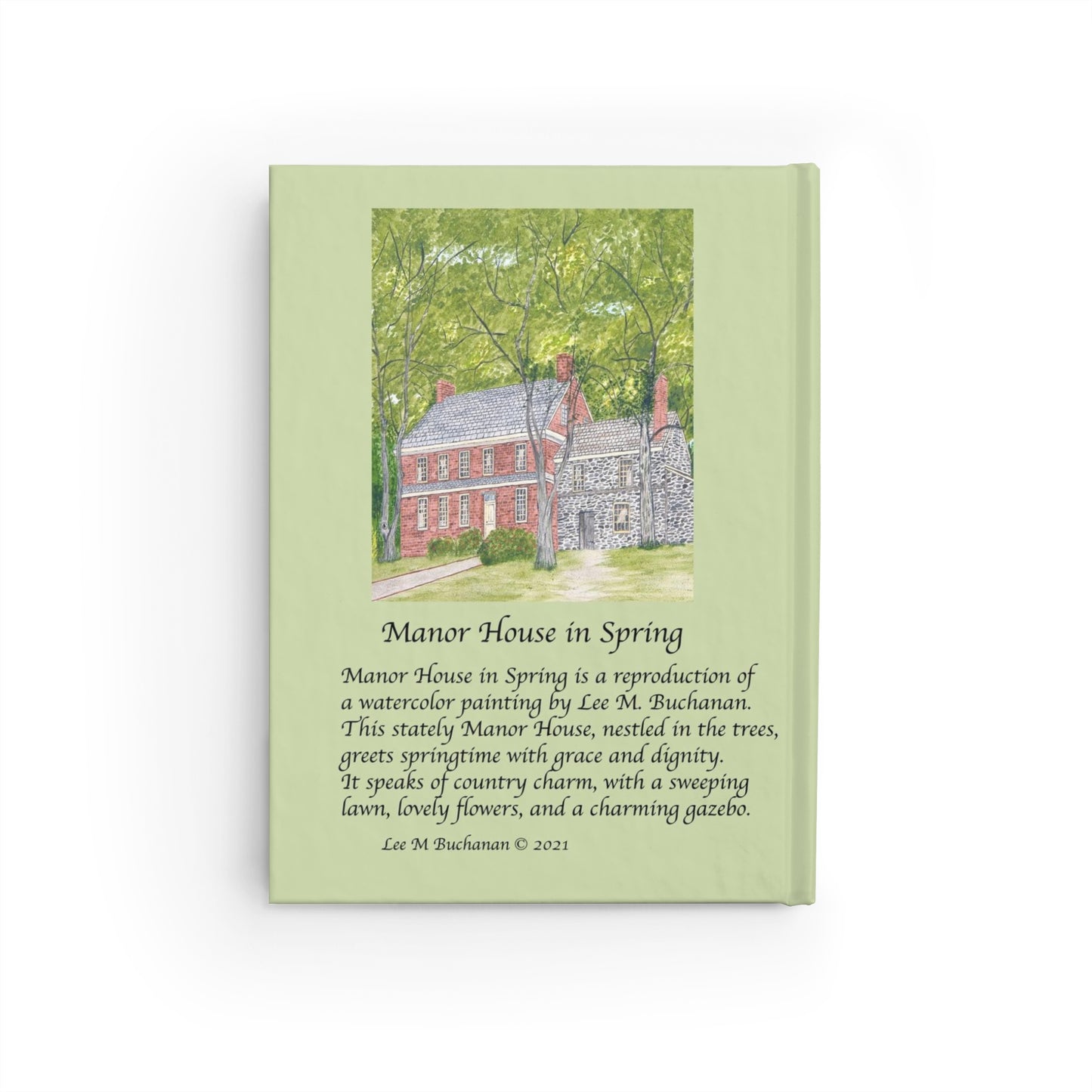 Manor House In Spring Lined Page Journal