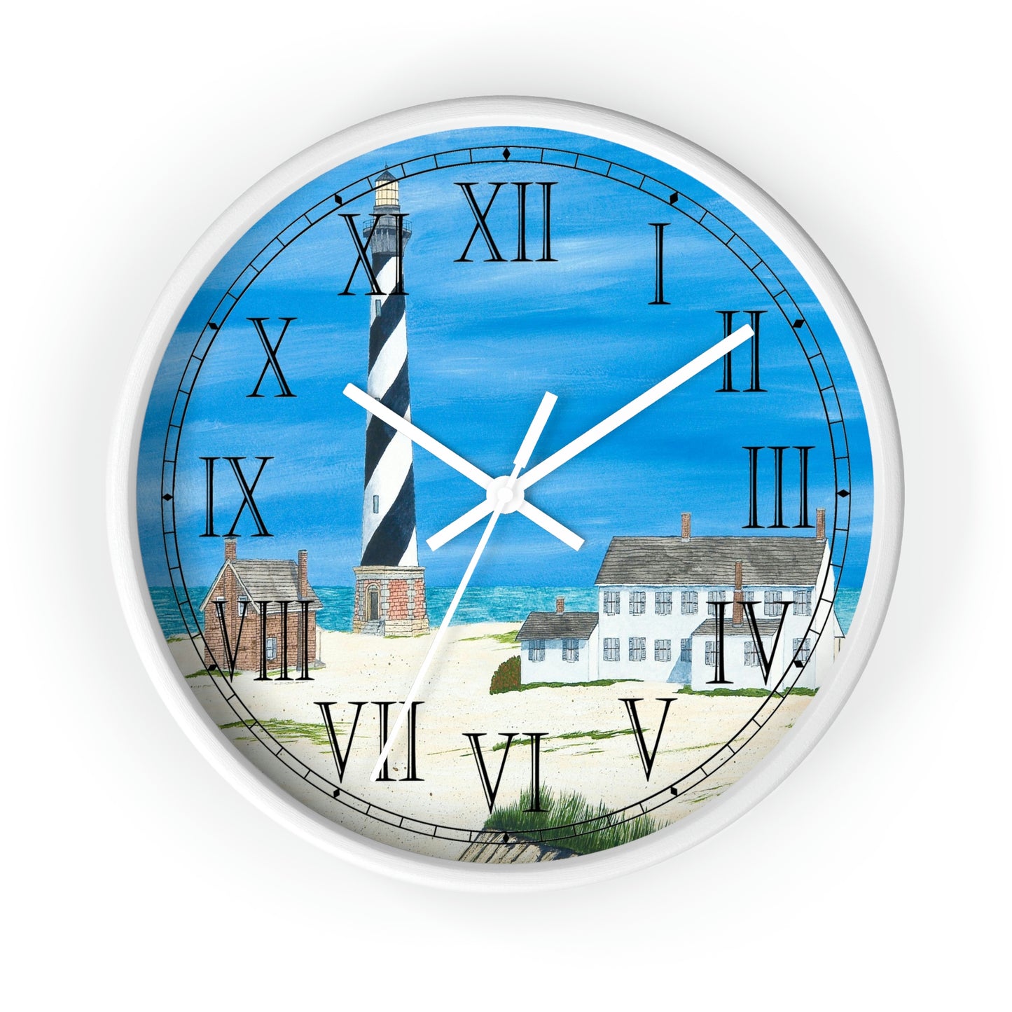 Good Ole Times At Cape Hatteras Roman Numeral Clock