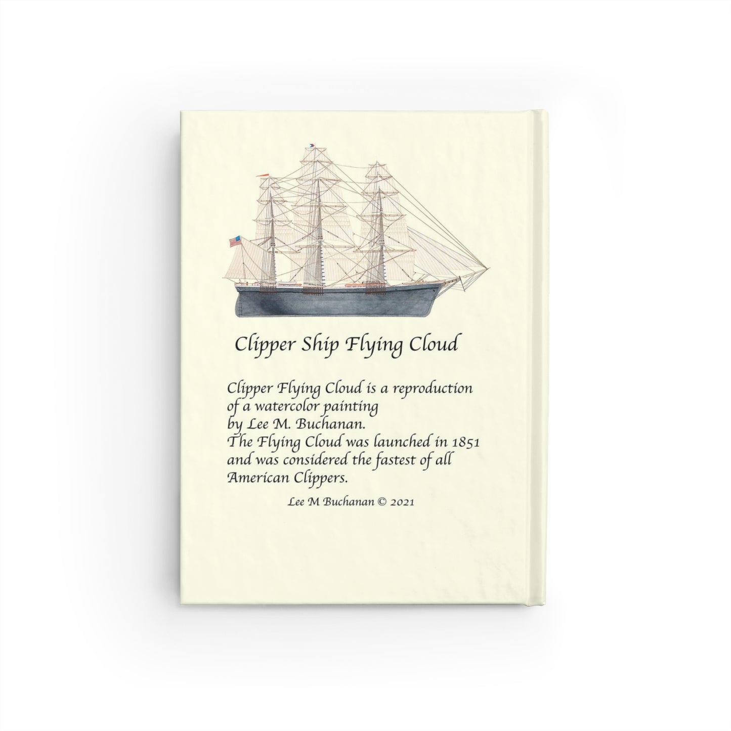 Clipper Ship Flying Cloud Lined Page Journal