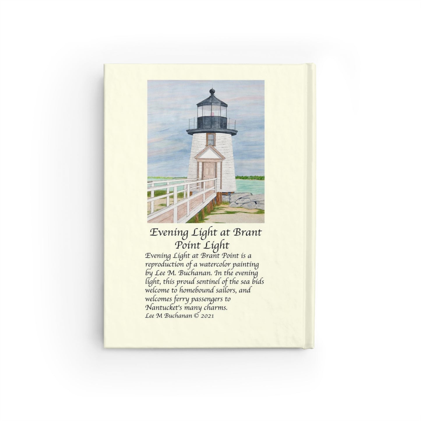 Evening Light At Brant Point Lighthouse Lined Page Journal