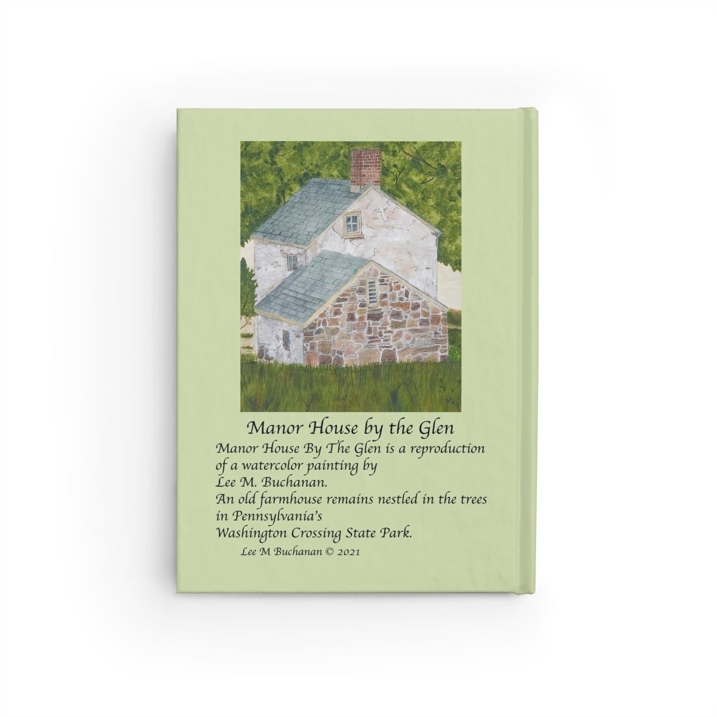 Manor House By The Glen Lined Page Journal